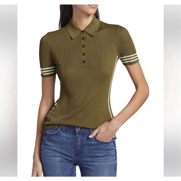 Rag & Bone Peyton Polo, Deep Olive size medium new with tag - Picture 1 of 9
